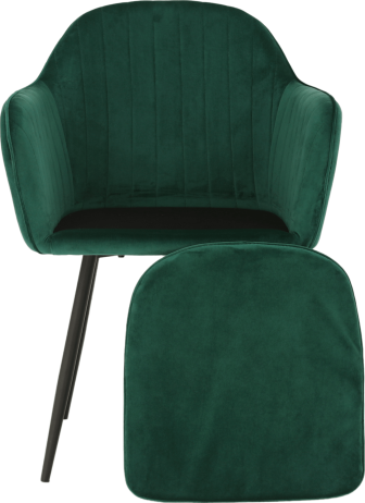 Designové křeslo, smaragdová Velvet látka, ZIRKON