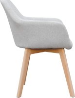 Designové křeslo, světlešedá/ buk, CLORIN NEW