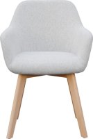 Designové křeslo, světlešedá/ buk, CLORIN NEW