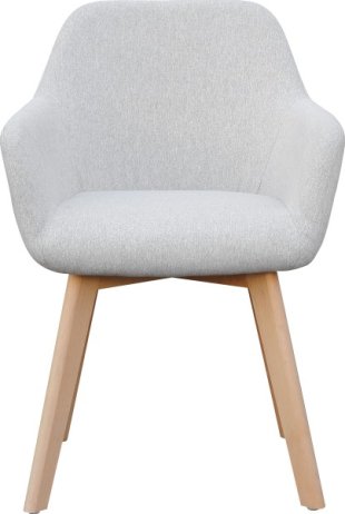 Designové křeslo, světlešedá/ buk, CLORIN NEW