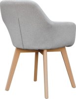 Designové křeslo, světlešedá/ buk, CLORIN NEW