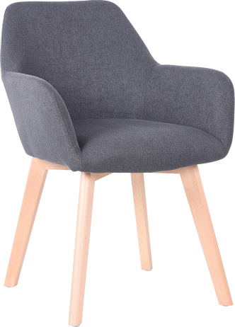 Designové křeslo, tmavě šedá/buk, CLORIN NEW
