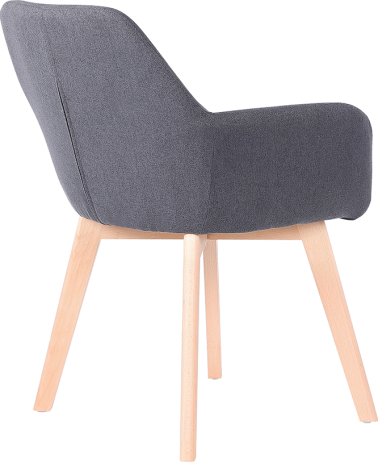 Designové křeslo, tmavě šedá/buk, CLORIN NEW