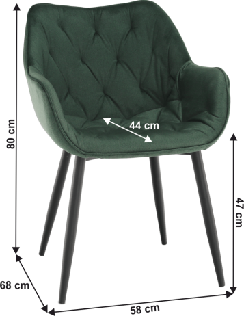 Designové křeslo, zelená Velvet  látka, FEDRIS
