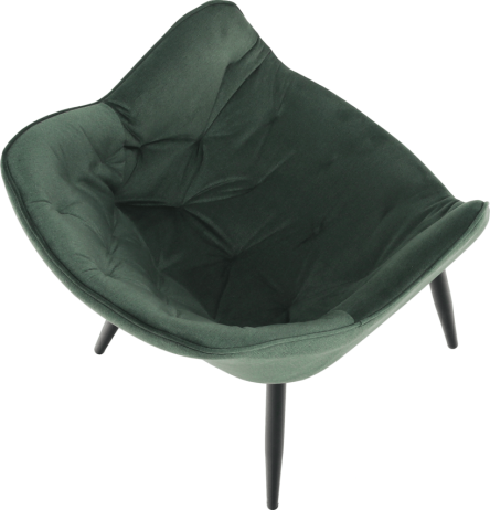Designové křeslo, zelená Velvet  látka, FEDRIS