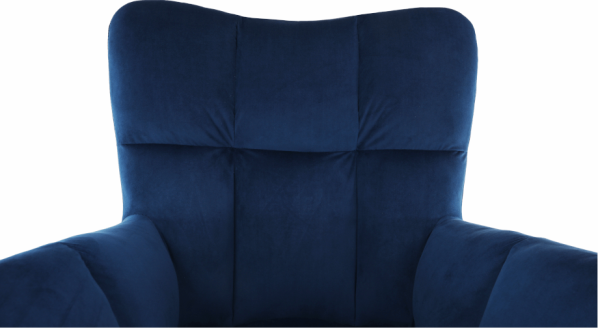 Designové otočné křeslo KOMODO, modrá Velvet látka/černá