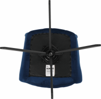Designové otočné křeslo KOMODO, modrá Velvet látka/černá