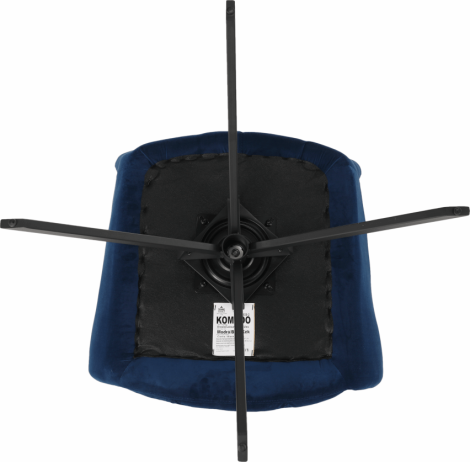 Designové otočné křeslo KOMODO, modrá Velvet látka/černá
