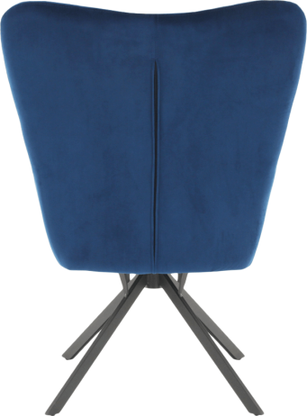 Designové otočné křeslo KOMODO, modrá Velvet látka/černá