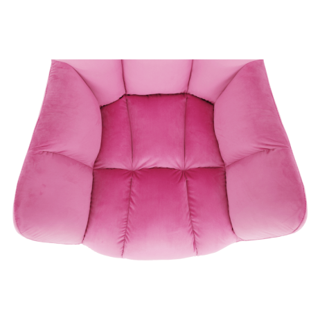 Designové otočné křeslo KOMODO, růžová Velvet látka / černá