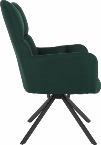 Designové otočné křeslo KOMODO, zelená/černá, látka