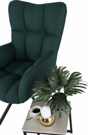 Designové otočné křeslo KOMODO, zelená/černá, látka