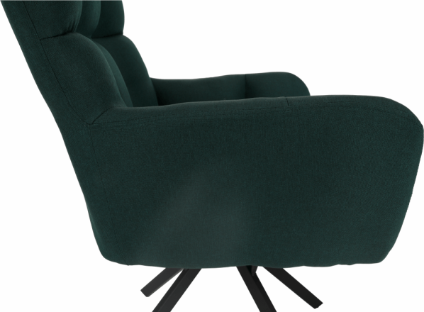 Designové otočné křeslo KOMODO, zelená/černá, látka