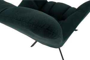 Designové otočné křeslo KOMODO, zelená/černá, látka