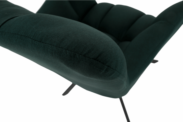 Designové otočné křeslo KOMODO, zelená/černá, látka
