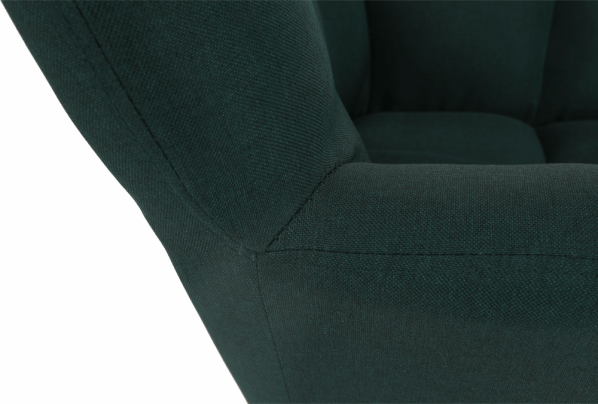 Designové otočné křeslo KOMODO, zelená/černá, látka