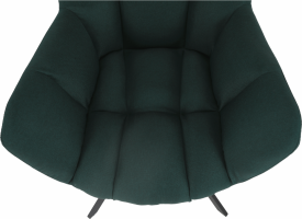 Designové otočné křeslo KOMODO, zelená/černá, látka