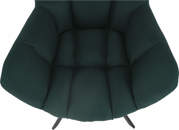 Designové otočné křeslo KOMODO, zelená/černá, látka