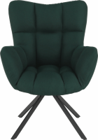 Designové otočné křeslo KOMODO, zelená/černá, látka