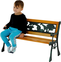 Zahradní lavička NADAZA, černá/přírodní
