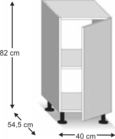 Dolní skříňka LINE D40, dub sonoma