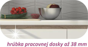 Dolní skříňka jednodveřová LINE WHITE, bílý vysoký lesk HG