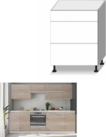 Dolní skříňka LINE D60, dub sonoma