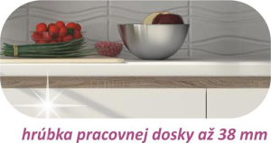 Skříňka dolní rohová jednodveřová, bílý vysoký lesk HG, LINE WHITE