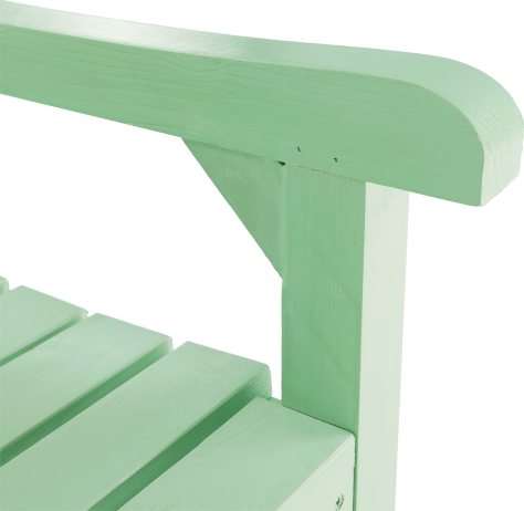 Dřevěná zahradní lavička FABLA, neo mint, 124 cm