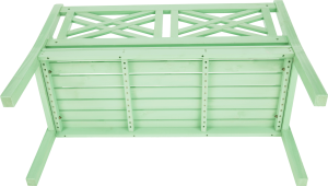 Dřevěná zahradní lavička FABLA, neo mint, 124 cm