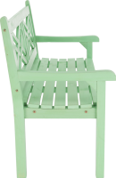 Dřevěná zahradní lavička FABLA, neo mint, 124 cm