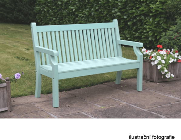 Dřevěná zahradní lavička KOLNA, neo mint, 150 cm