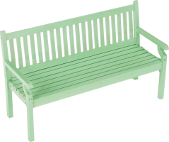 Dřevěná zahradní lavička KOLNA, neo mint, 150 cm