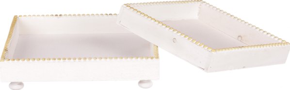 Dřevěný tác LD-0353 WH 2ks