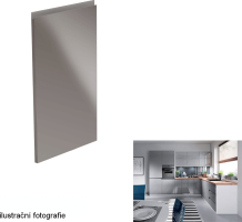 Dvířka na myčku, bílá / šedá extra vysoký lesk HG, 44,6x571,3, AURORA