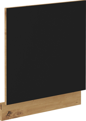 Dvířka na myčku, černý mat / dub artisan, Monro ZM 570x596