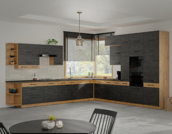 Dvířka VEGA ZM 713x446 na vestavnou myčku nádobí, šedá matná