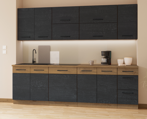 Dvířka VEGA ZM 713x446 na vestavnou myčku nádobí, šedá matná