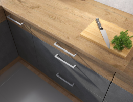Dvířka VEGA ZM 713x446 na vestavnou myčku nádobí, šedá matná