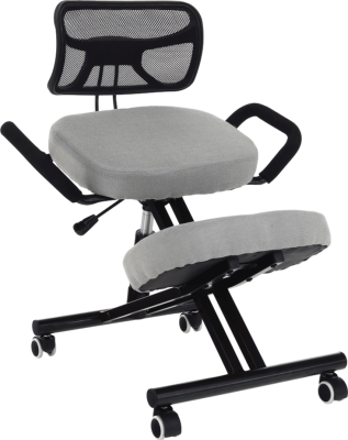 Ergonomický klekosed RUFUS, šedohnědá taupe/černá