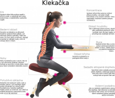 Ergonomický klekosed RUFUS, šedohnědá taupe/černá