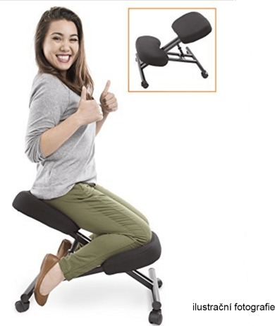 Ergonomický klekosed RUFUS, šedohnědá taupe/černá