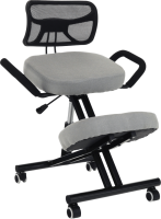 Ergonomický klekosed RUFUS, šedohnědá taupe/černá
