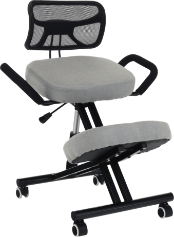 Ergonomický klekosed RUFUS, šedohnědá taupe/černá