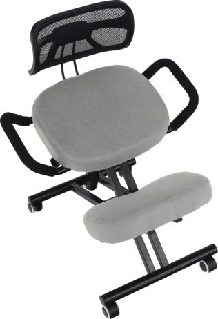 Ergonomický klekosed RUFUS, šedohnědá taupe/černá