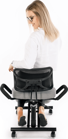 Ergonomický klekosed RUFUS, šedohnědá taupe/černá