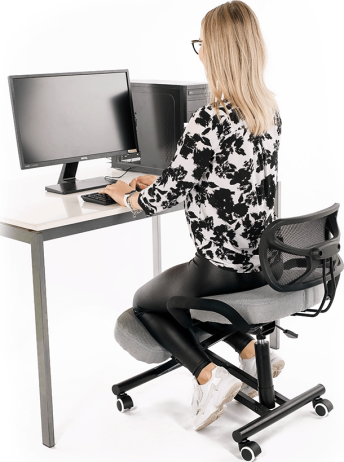 Ergonomický klekosed RUFUS, šedohnědá taupe/černá