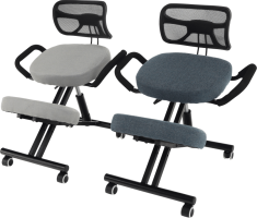 Ergonomický klekosed RUFUS, šedohnědá taupe/černá