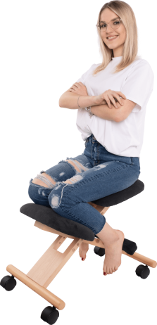 Ergonomická klekačka GROCO, černá/buk