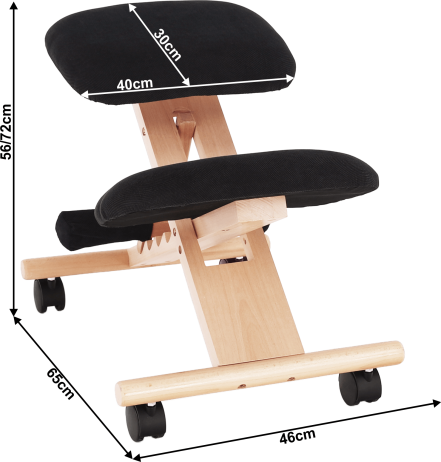 Ergonomická klekačka GROCO, černá/buk